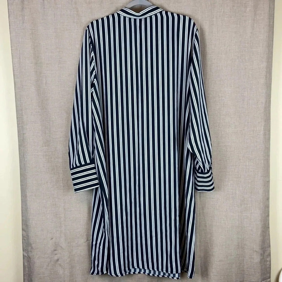 Joe Fresh Striped Button Long Sleeve Dress 2X - Picture 3 of 9